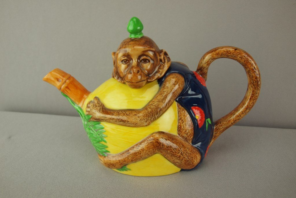 Royal Doulton Minton Archives figural monkey teapot: Royal Doulton Minton Archives figural monkey teapot