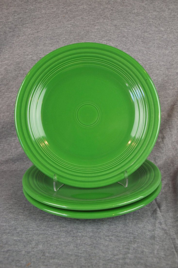 Fiesta 10" plate group - 3 medium green: Fiesta 10" plate group - 3 medium green
