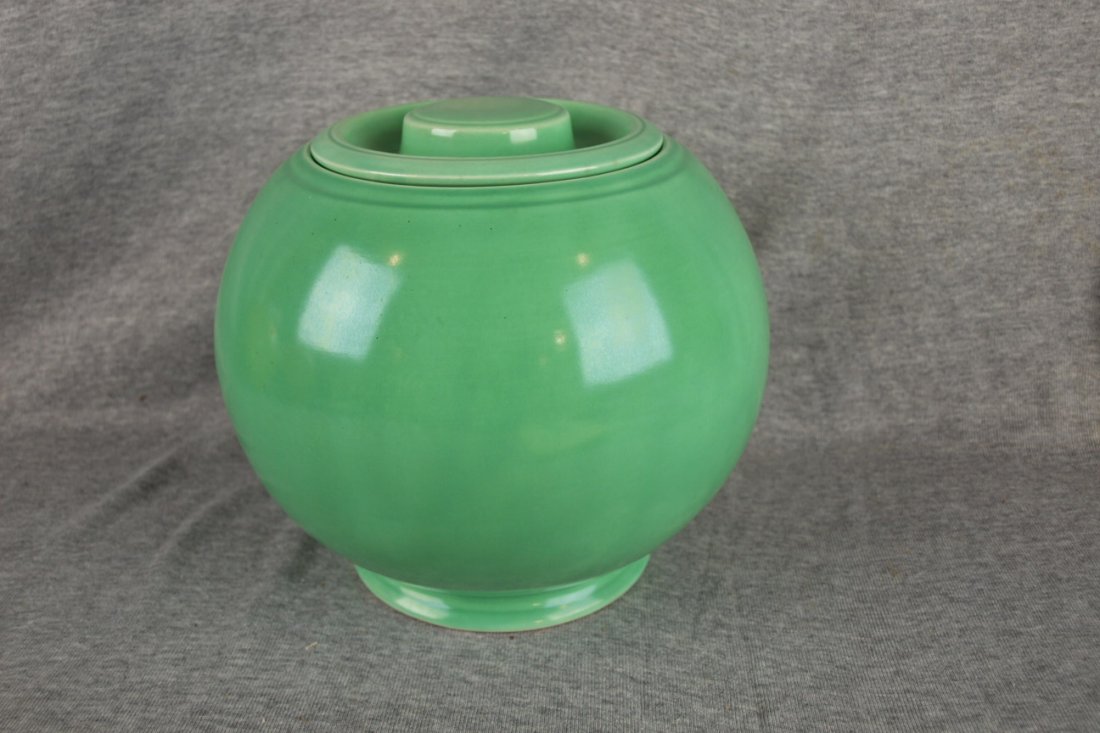 Fiesta Kitchen Kraft green large canister jar: Fiesta Kitchen Kraft green large canister jar