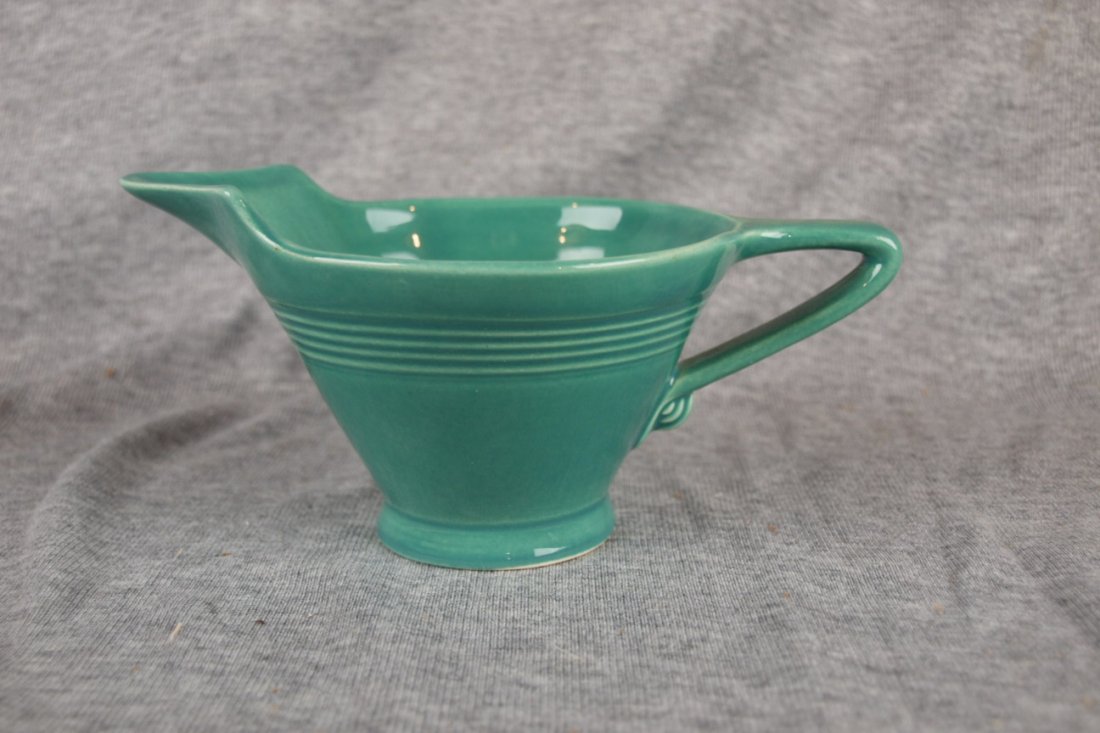 Fiesta Harlequin spruce green high lip creamer: Fiesta Harlequin spruce green high lip creamer