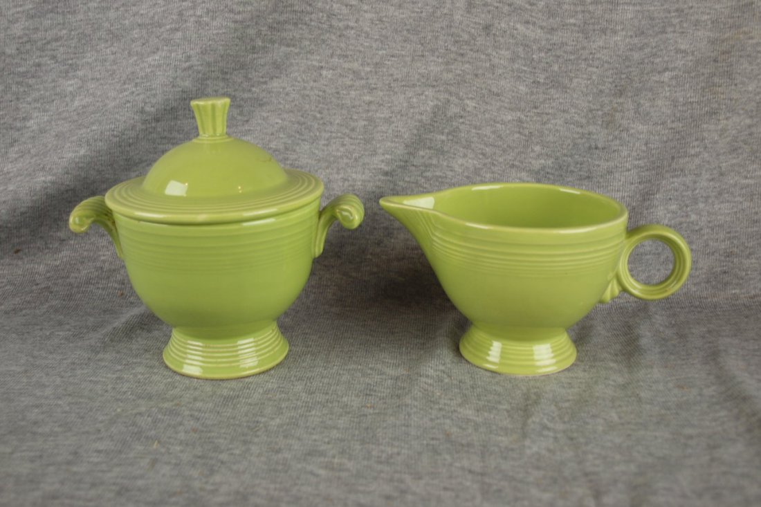 Fiesta cream & sugar, chartreuse: Fiesta cream & sugar, chartreuse