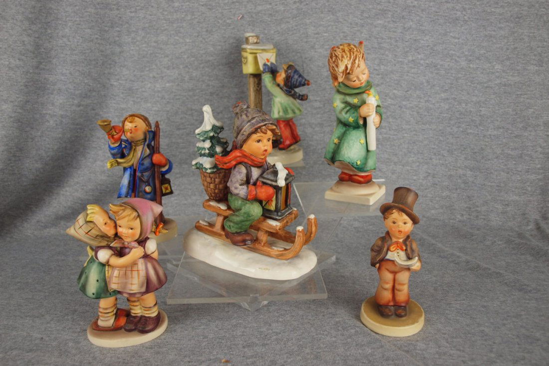 Hummel lot of 6 figures, 131 TMK 2, 196/0 TMK 4, 396: Hummel lot of 6 figures, 131 TMK 2, 196/0 TMK 4, 396 TMK 5, 15/I TMK 5, 21/I TMK 6, 340 TMK 5