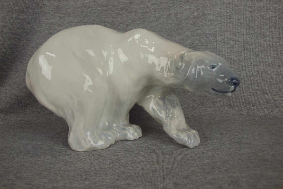 Royal Copenhagen polar bear figure, 10 1/2"h: Royal Copenhagen polar bear figure, 10 1/2"h