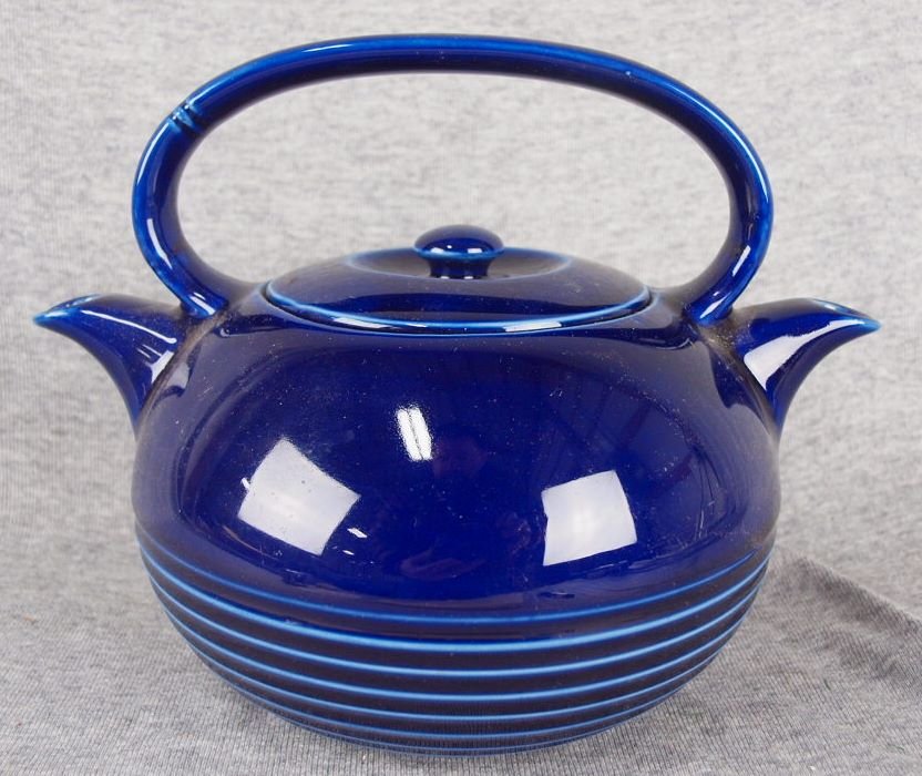 Hall cobalt twin spout tea kettle: Hall cobalt twin spout tea kettle