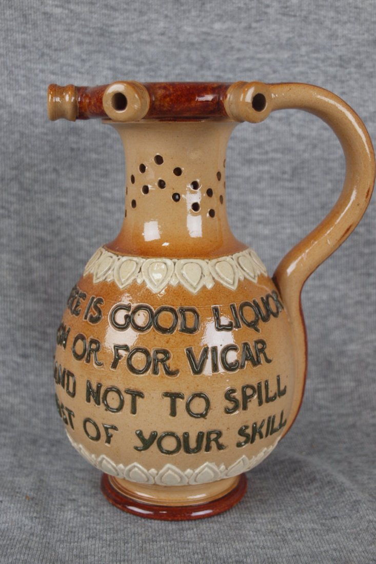 Doulton Lambeth puzzle jug, 7": Doulton Lambeth puzzle jug, 7"