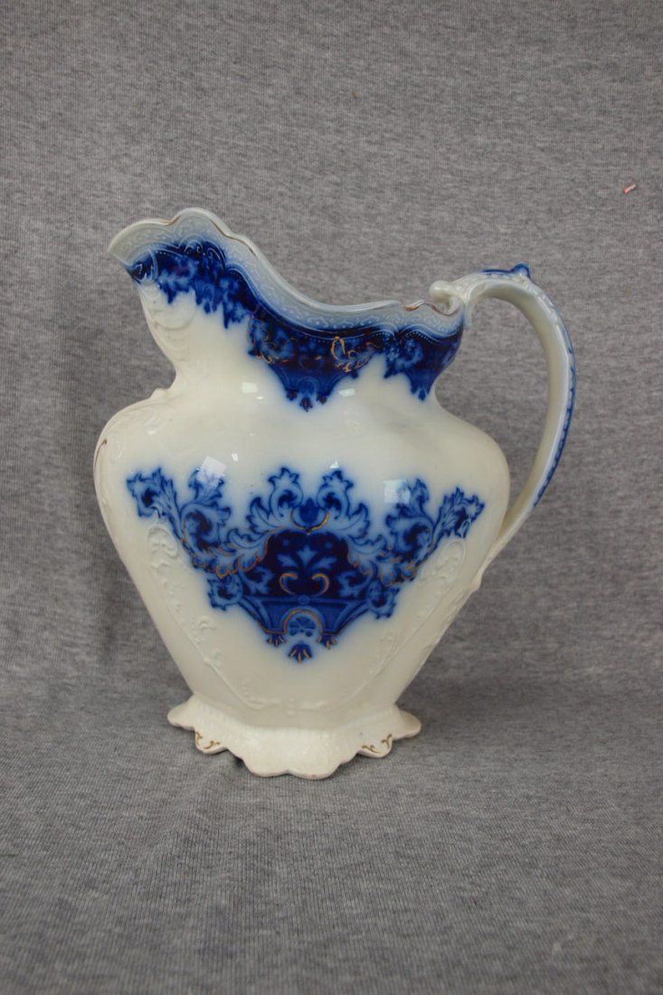 Johnson Bros. Blue Danube flow blue pitcher 9 1/4": Johnson Bros. Blue Danube flow blue pitcher 9 1/4"