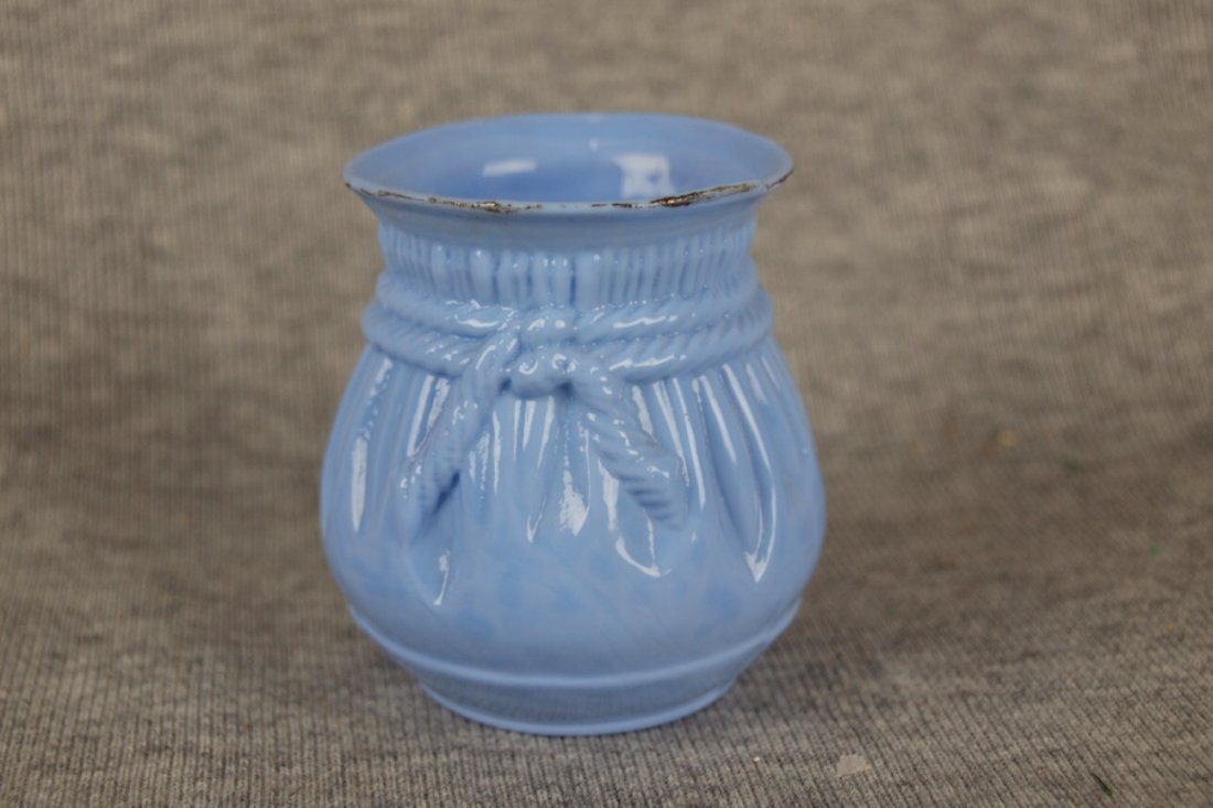 Lavender glass flour sack toothpick holder: Lavender glass flour sack toothpick holder