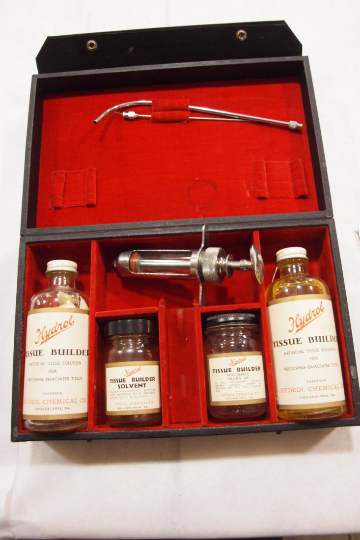 Vintage funeral parlor Hydrol Tissue Building Kit with: Vintage funeral parlor Hydrol Tissue Building Kit with case