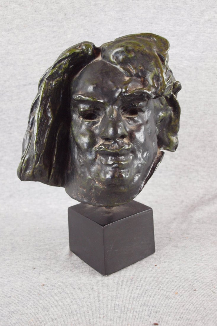 Auguste Rodin bronze bust of Balzac, 10": Auguste Rodin bronze bust of Balzac, 10"