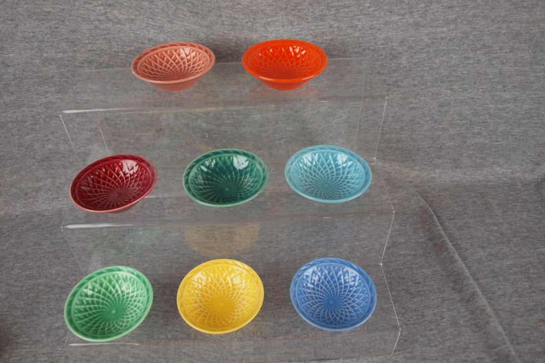 Harlequin lot of 8 basket weave nut cups: Harlequin lot of 8 basket weave nut cups