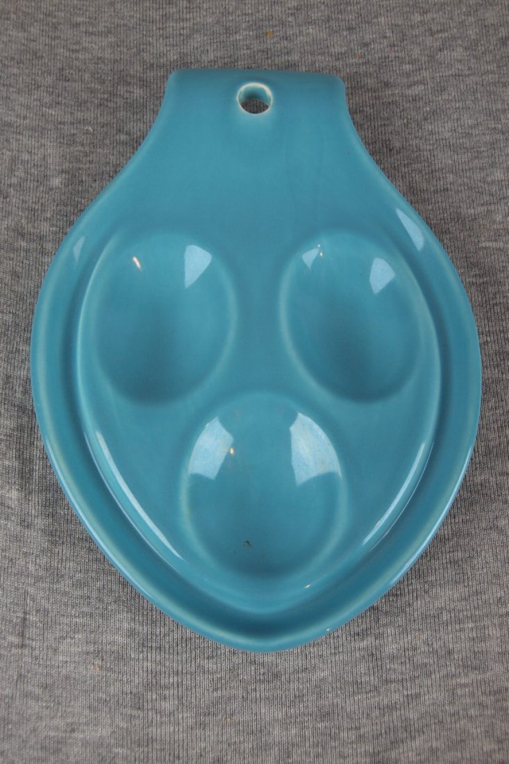 Harlequin turquoise spoon rest: Harlequin turquoise spoon rest