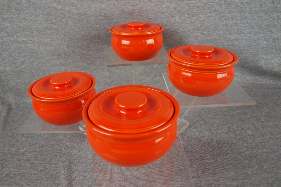Fiesta Kitchen Kraft red set of 4 individual casseroles: Fiesta Kitchen Kraft red set of 4 individual casseroles