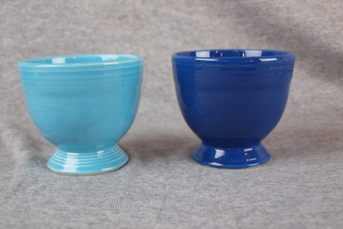 Fiesta egg cup group - turquoise & cobalt: Fiesta egg cup group - turquoise & cobalt