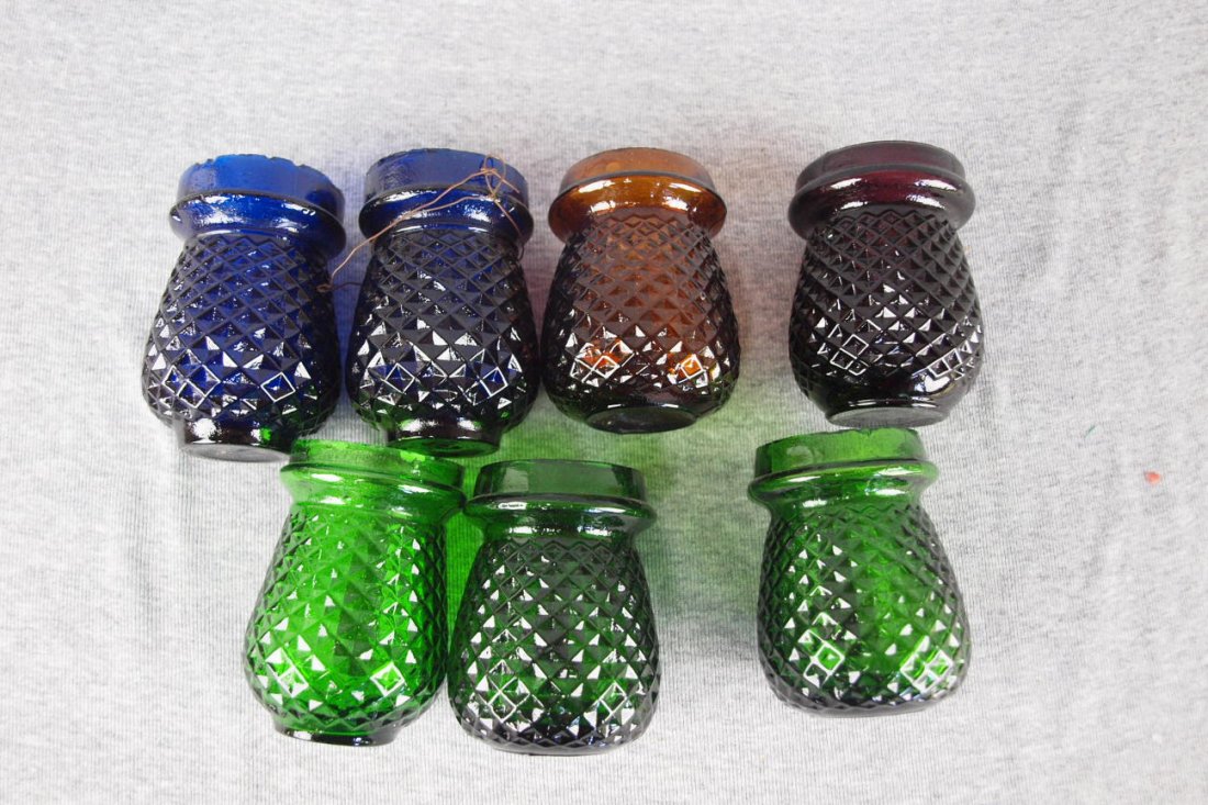 Lot of 7 glass Christmas fairy lights: Lot of 7 glass Christmas fairy lights