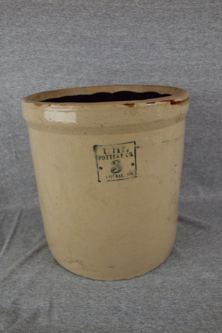 Uhl Pottery Works, Evansville, IN 3 gallon crock