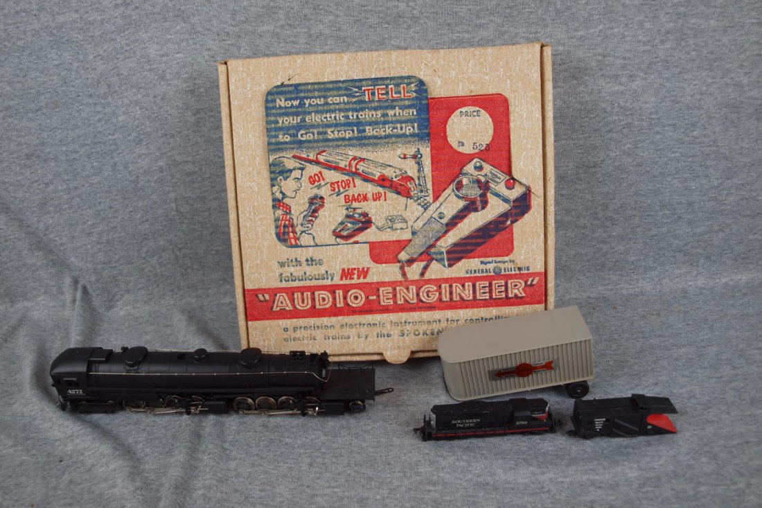 HO D&R&W 4272 engine, small engine & tender, piggyback : HO D&R&W 4272 engine, small engine & tender, piggyback car & "Audio-Engineer"