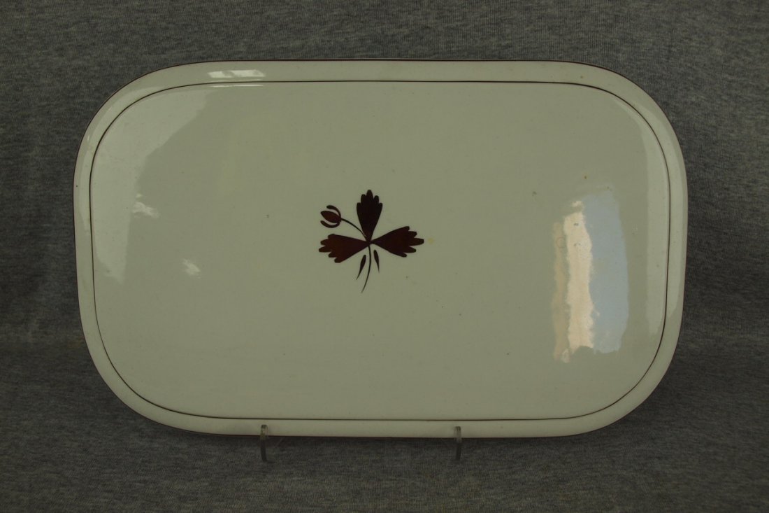 Ironstone tea leaf rare tray, 15 1/2 x 9 1/2, marked: Ironstone tea leaf rare tray, 15 1/2 x 9 1/2, marked #16, rare form