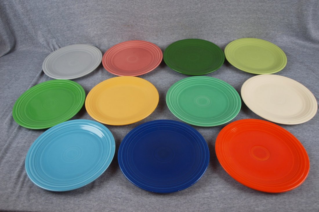 Fiesta 9" plate group, all 11 colors: Fiesta 9" plate group, all 11 colors