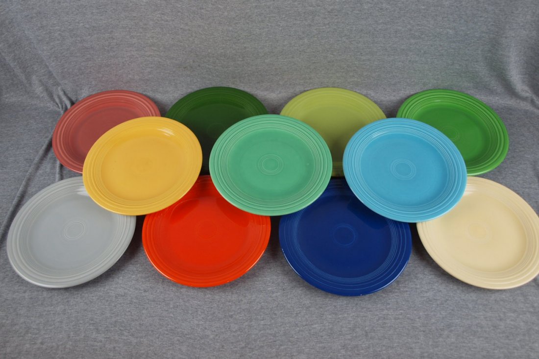 Fiesta 10" plate group, all 11 colors: Fiesta 10" plate group, all 11 colors