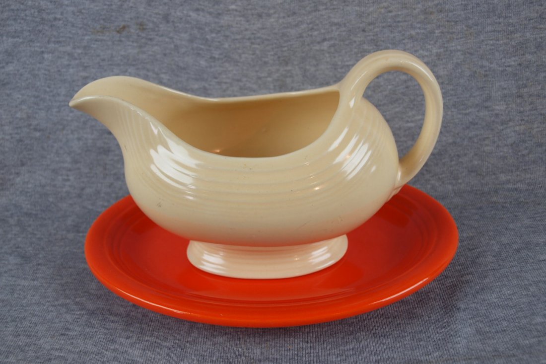 Fiesta ironstone red sauce boat stand, no sauce boat: Fiesta ironstone red sauce boat stand, no sauce boat