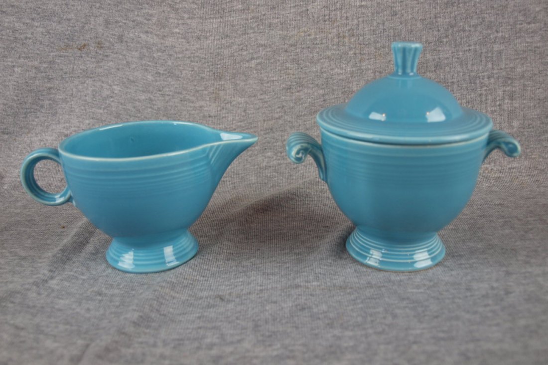 Fiesta cream & sugar, turquoise: Fiesta cream & sugar, turquoise