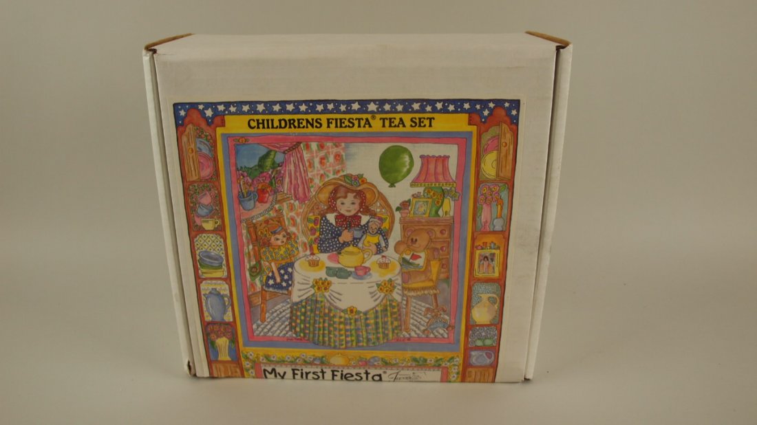 Fiesta Post 86 "My First Fiesta" child's tea set, NIB: Fiesta Post 86 "My First Fiesta" child's tea set, NIB