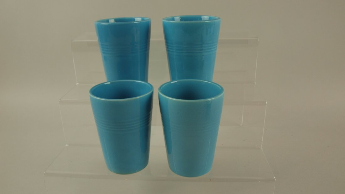 Harlequin water tumbler group, 4 turquoise: Harlequin water tumbler group, 4 turquoise