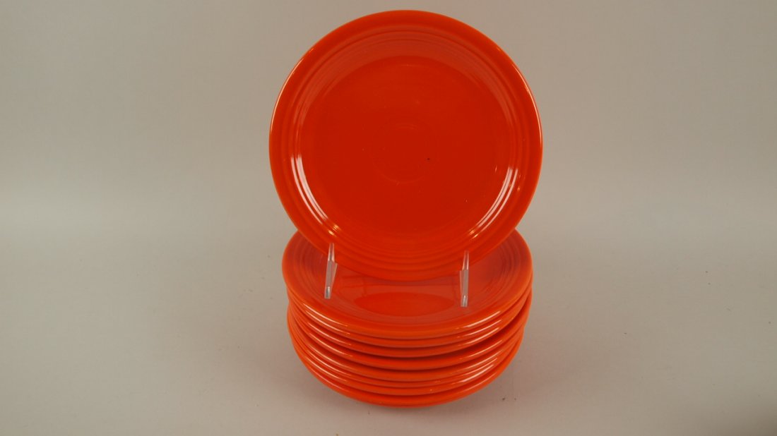 Fiesta 7" plate group - 10, red: Fiesta 7" plate group - 10, red