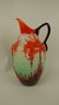 French Charder LaVerre cameo art glass pitcher 13",