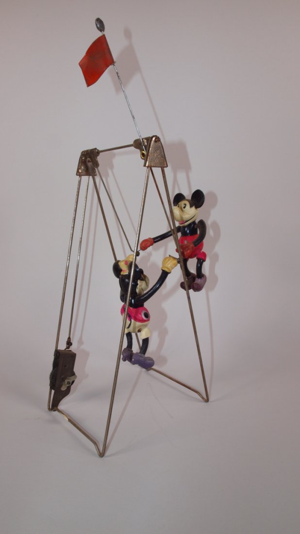 Mickey & Minnie Mouse celluloid acrobat wind up toy: Mickey & Minnie Mouse celluloid acrobat wind up toy