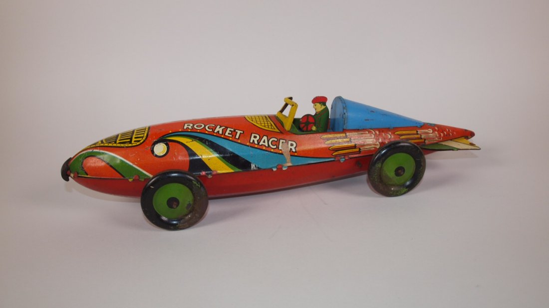 Marx Rocket Racer tin litho wind up: Marx Rocket Racer tin litho wind up