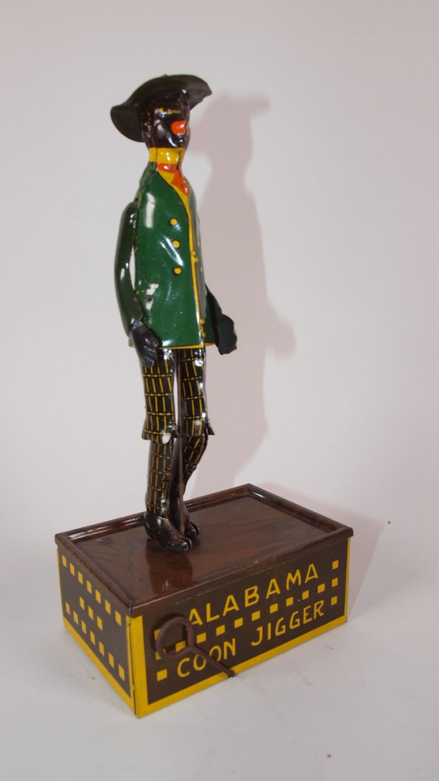 Strauss "Tambo the Alabama Coon Jigger" tin litho wind: Strauss "Tambo the Alabama Coon Jigger" tin litho wind up toy