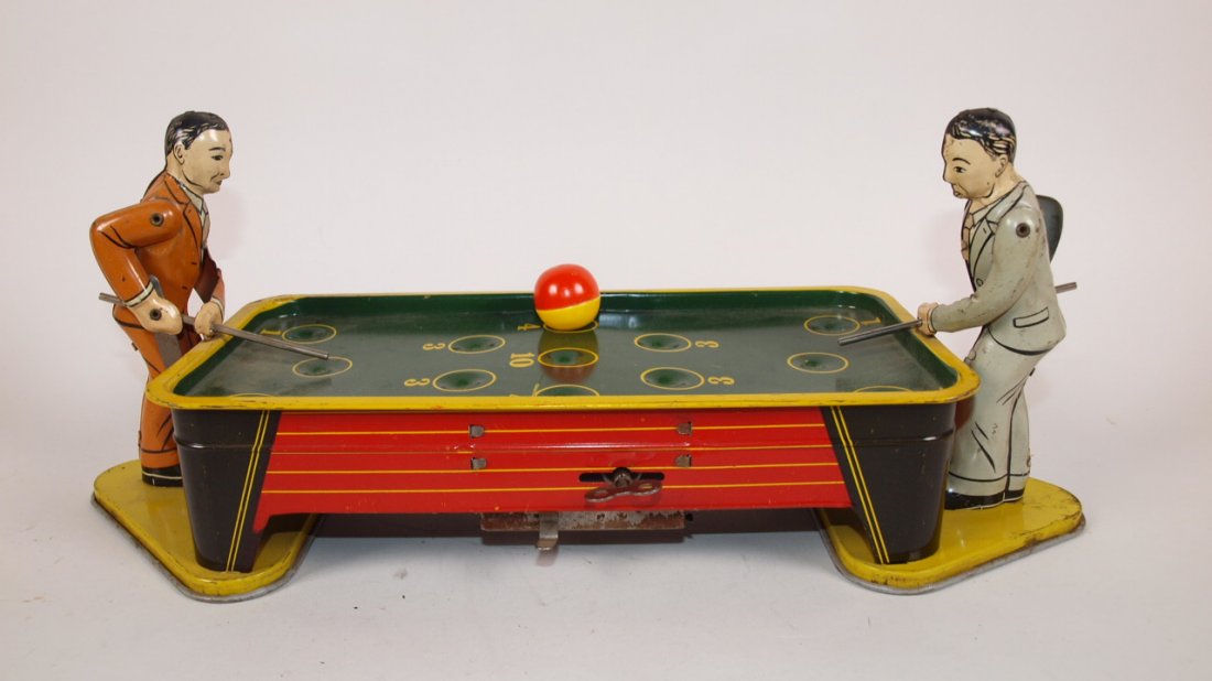 Tin litho wind up Billiard toy: Tin litho wind up Billiard toy