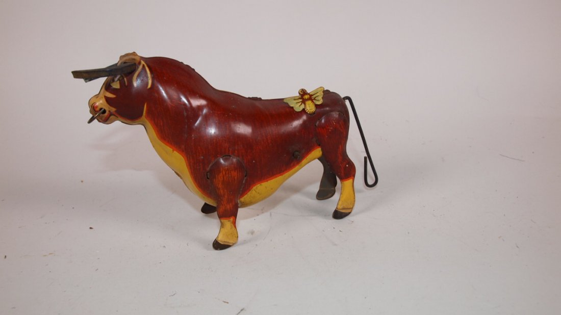 Marx Ferdinand tin litho wind up bull: Marx Ferdinand tin litho wind up bull