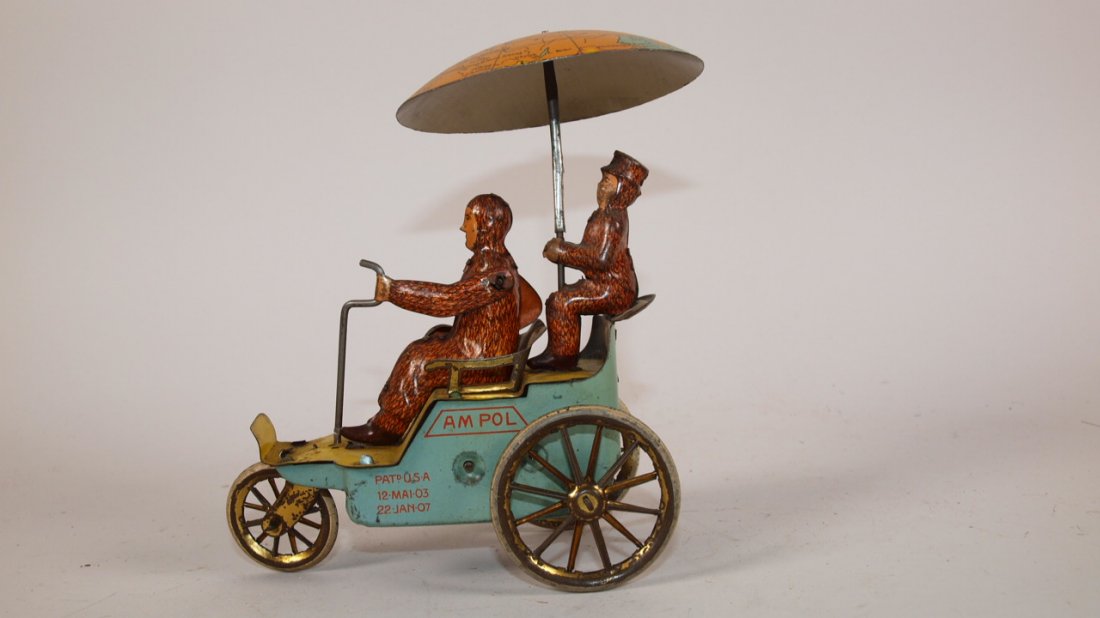 Lehmann tin litho "Am Pol" wind up toy: Lehmann tin litho "Am Pol" wind up toy