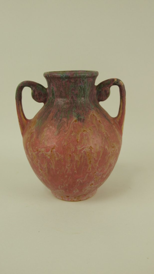 Roseville pink Carnelian II vase, 7 1/2": Roseville pink Carnelian II vase, 7 1/2"