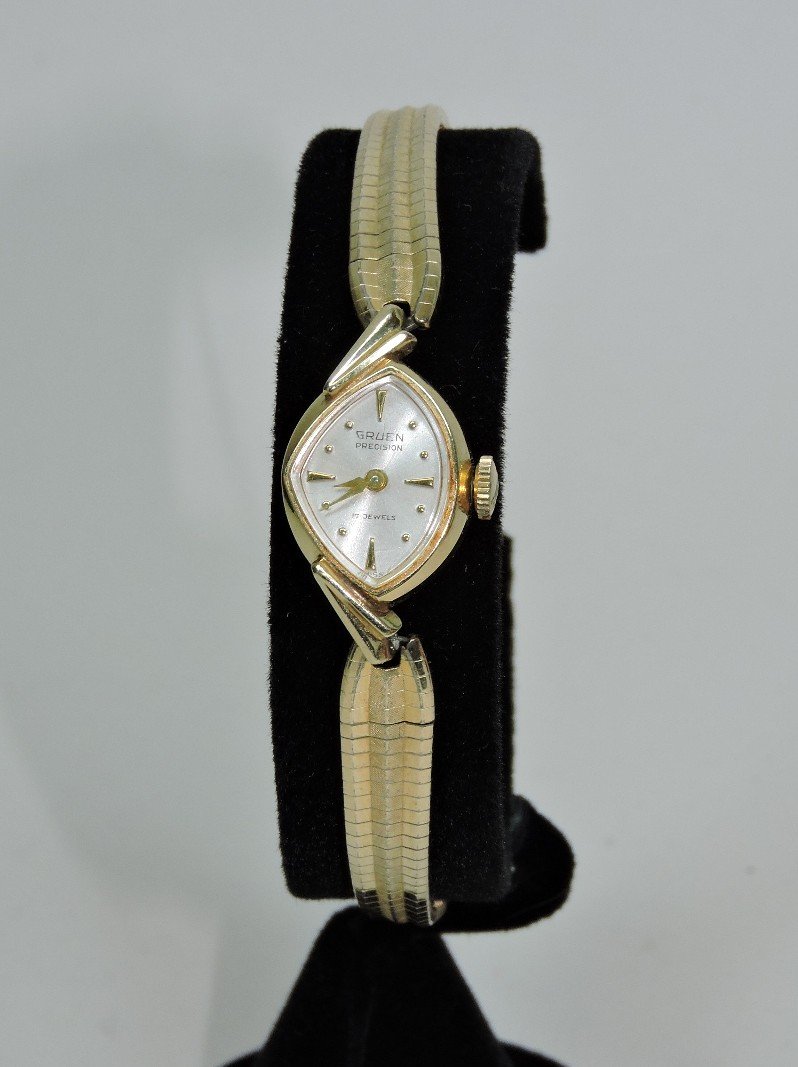 Gruen 14kt yellow gold ladies wrist watch 17 jewels: Gruen 14kt yellow gold ladies wrist watch 17 jewels