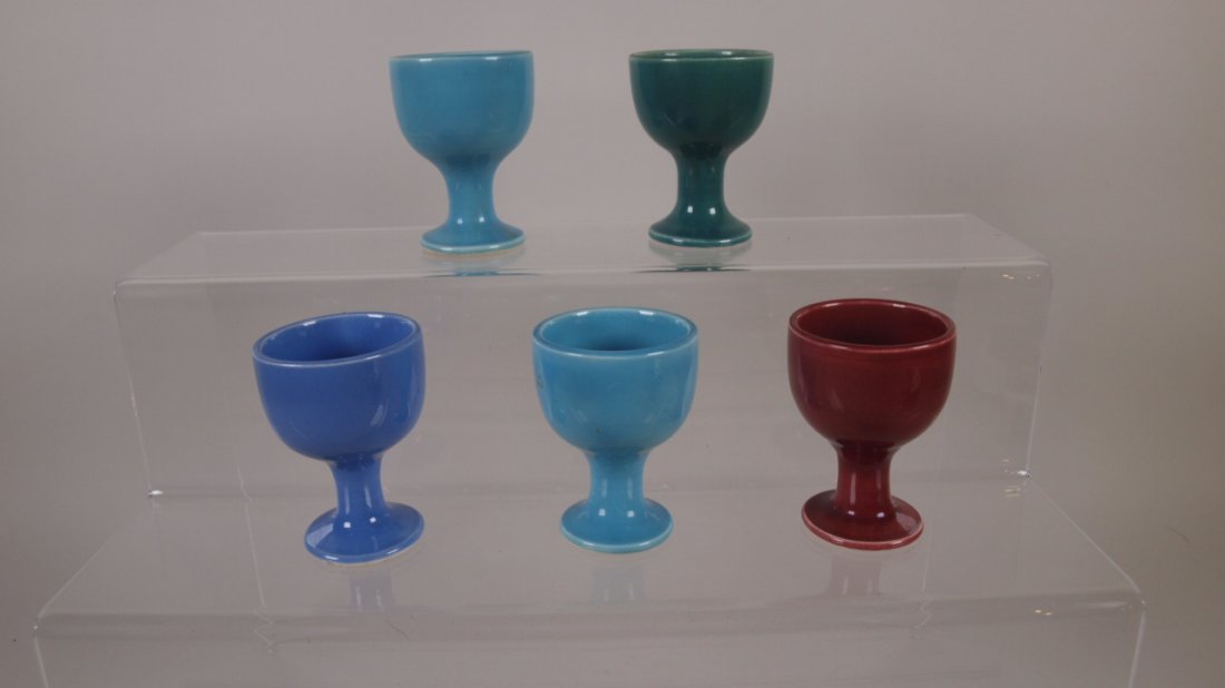 Fiesta Harlequin lot of 5 single egg cups, mixed colors: Fiesta Harlequin lot of 5 single egg cups, mixed colors