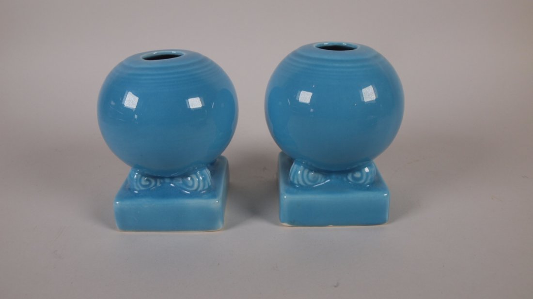 Fiesta bulb candle holder, pair turquoise (1 of 1)