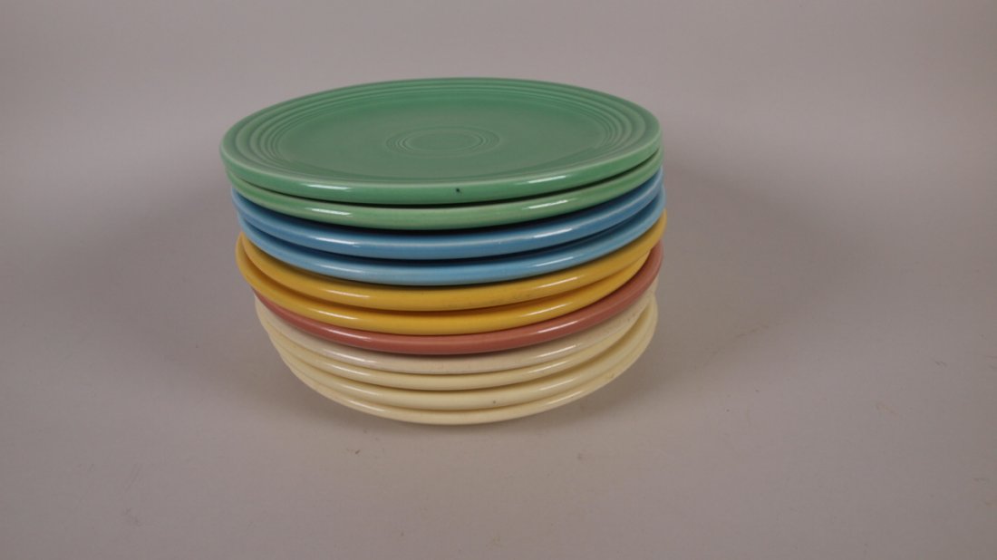 Fiesta 6" plate group, lot of 11 mixed colors (1 of 1)