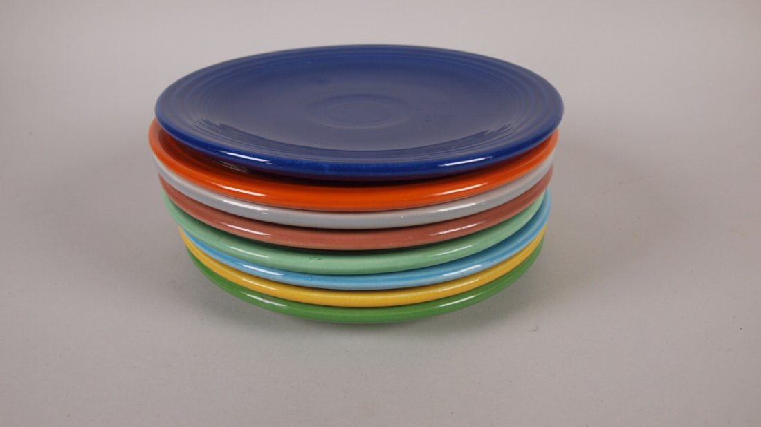 Fiesta 6" plate group, lot of 8 mixed colors (1 of 1)