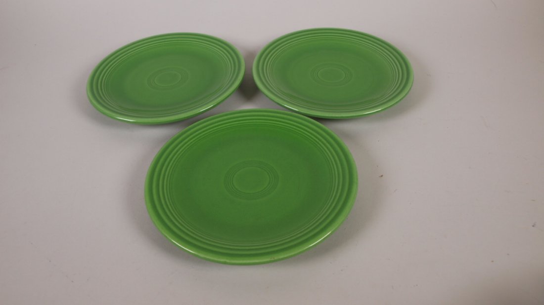 Fiesta 6" plate group, 3 medium green (1 of 1)