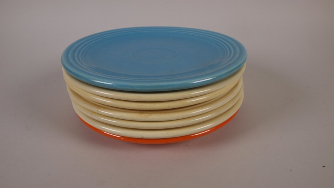 Fiesta 6" plate group, lot of 7 mixed colors (1 of 1)