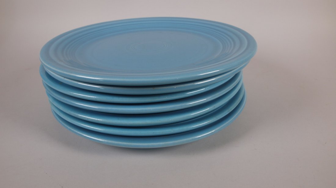 Fiesta 9" plate group, 7 turquoise (1 of 1)