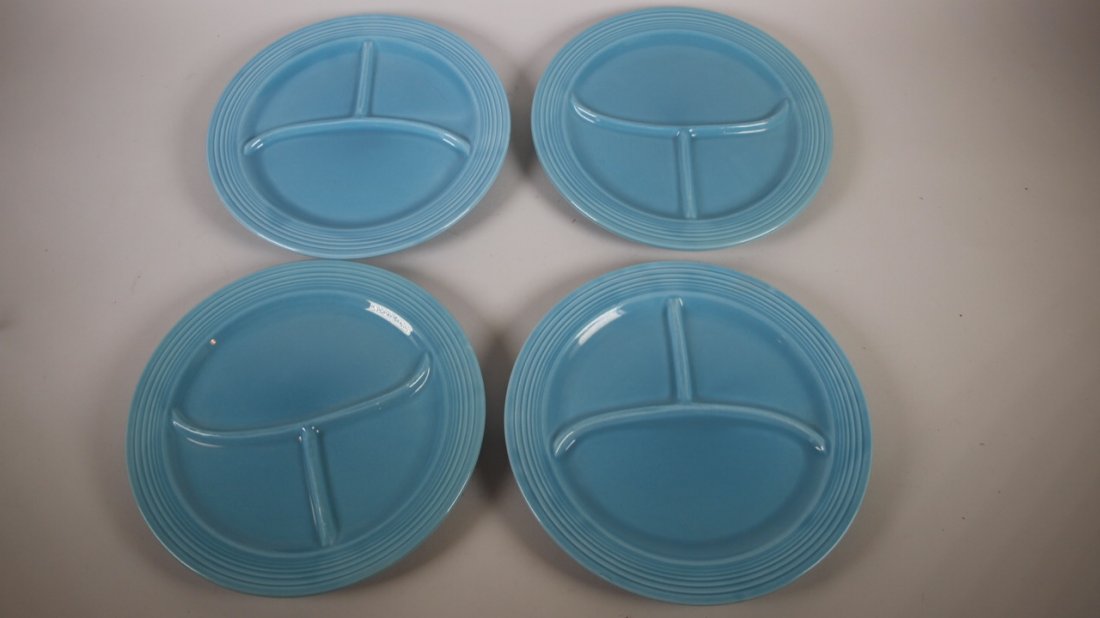 Fiesta 10 1/2" compartment plate group, 4 turquoise, (1 of 1)