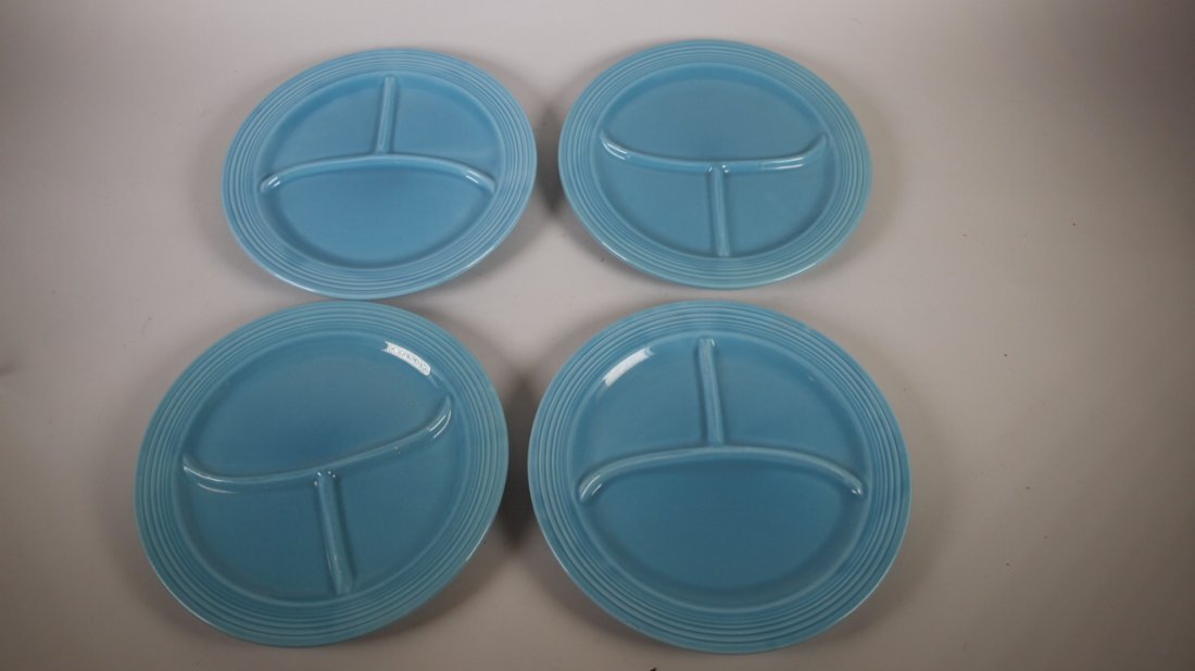 Fiesta 10 1/2" compartment plate group, 4 turquoise, (1 of 1)