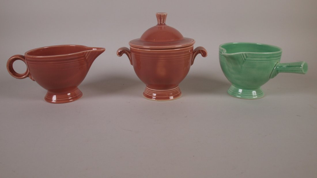 Fiesta rose cream(spout nick) & sugar, green stick (1 of 1)