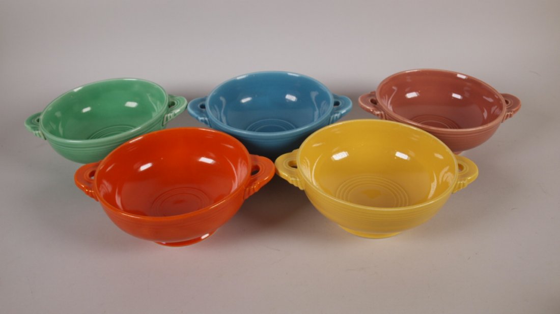 Fiesta cream soup group, lot of 5, mixed colors (1 of 1)