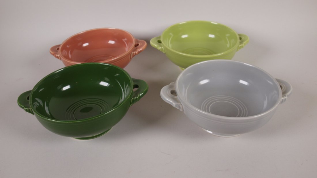 Fiesta cream soup, lot of 4, 50's colors: Fiesta cream soup, lot of 4, 50's colors