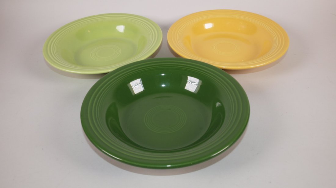 Fiesta deep plate group, lot of 3, mixed colors (1 of 1)